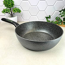 Сотейник 26*8 см з мармуровим антипригарним покриттям для індукції