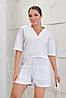 Лляний костюм з шортами "Jade"| Норма і батал| Розпродаж моделі, фото 6