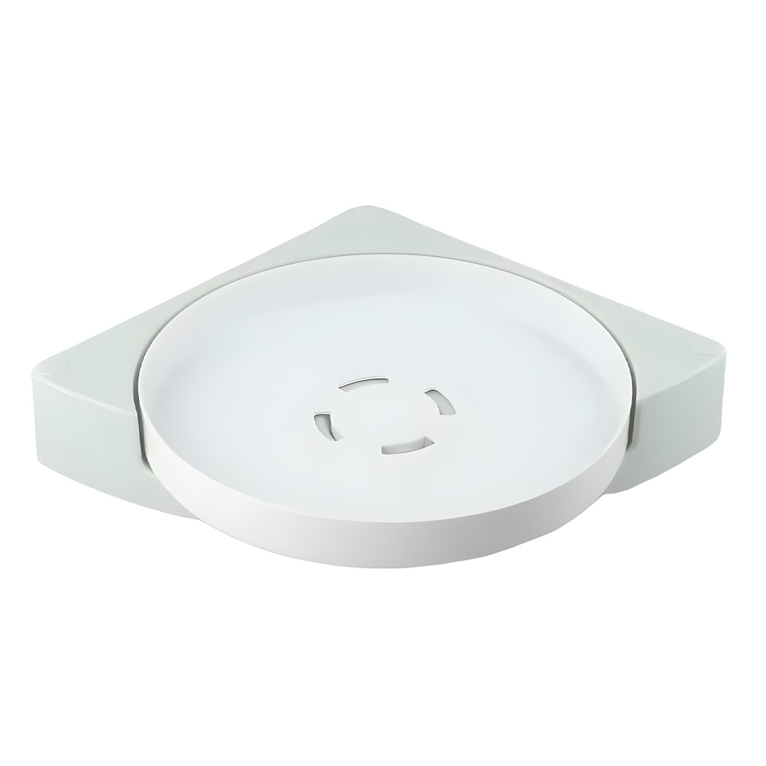 Кутова пластикова обертова полиця для ванної кімнати Multi Functional Rotational Tray Органайзер у ванну, фото 1