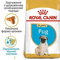 Сухий корм для собак Royal Canin Pug Puppy для цуценят мопсів 1.5 кг, фото 2