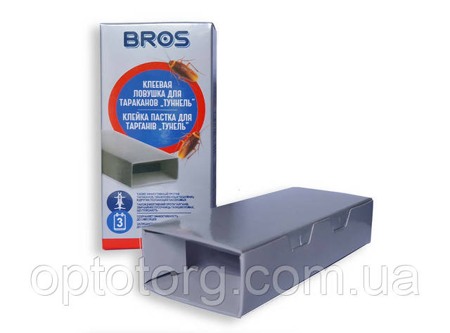 Клейова пастка липучка від тарганів "Тунель" Bros 
