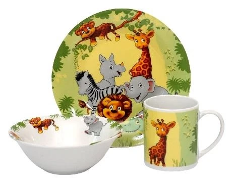 Дитячий набір посуду 3 предмети Jungle Limited Edition YF6030