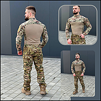 Штурмовая форма рубашка убакс штаны, костюм combat осенний комплект тактические рубашки и брюки мультикам BaGr