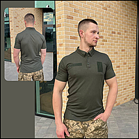 Армейская футболка поло cool pass мужская военного цвета , тактические военные футболки хаки для мужчин BaGr