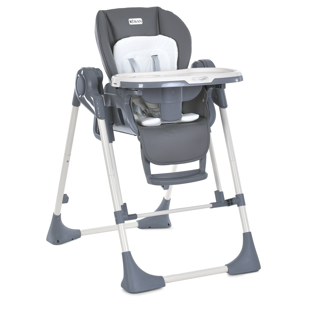 Стільчик для годування El Camino SWAN ME 1087-G Dark Gray Темно-сірий | Стільчик-гойдалка, шезлонг