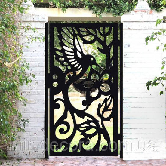 Хвіртка з металу на замовлення хвіртка з птахом красиві хвіртки