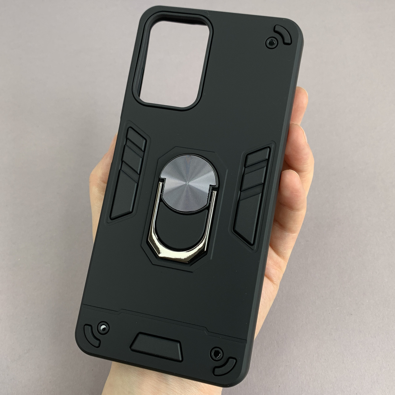 Чохол для Motorola Moto G24 протиударний з кільцем чохол на телефон моторола мото г24 чорний q4l