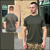 Армейская футболка тактическая coolmax олива военная для нгу, тактические футболки BaGr