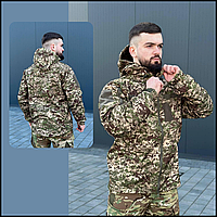 Мужская осенняя куртка хищник soft shell, куртки тактические софтшелл ВСУ, куртка для яхтинга BaGr