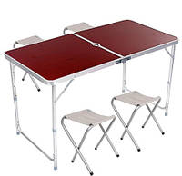 Стіл для пікніка DT-4251 з 4 стільцями розкладний стіл та 4 стільця для дачі будинку