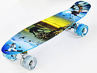 Скейт Пенни борд Best Board со светящимися PU колёсами Sport_Nature (74499)