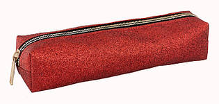 Пенал-косметичка на блискавці гліттер Червоний 13096