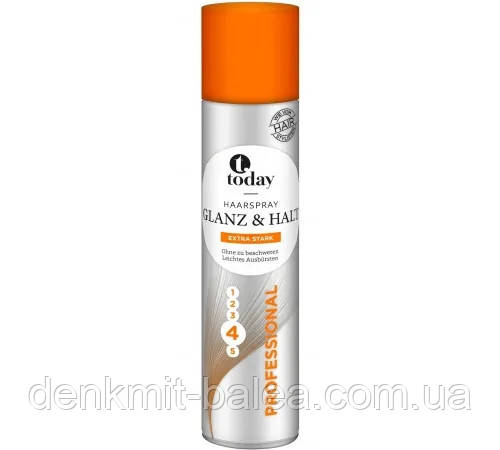 Лак Об'єм і блиск для об'єму волосся Today Glanz & Halt Haarspray 250 мл