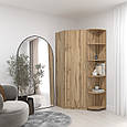 Приставний кутовий модуль для шафи 1950х350х500 мм з полицями Дуб Тахо, фото 3
