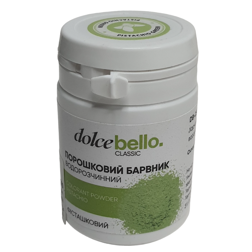 Порошковий водорозчинний барвник Dolce Bello. Фісташковий. 2г, фото 1