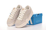 Жіночі кросівки Adidas Adi 2000 X весна-осінь замшеві повсякденні (бежево сірі). Живе фото. Адідас аді, фото 2