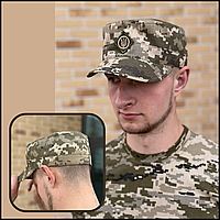 Мужская кепка камуфляжная пиксель для зсу, кепка с кокардой тактическая армейская форменная 54 gear