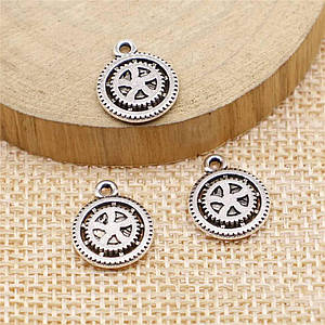 Конектори / Шарми з металу / Упаковка - 10 шт / 12x15мм / "Шестерня"