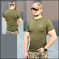 Армейская защитная футболка олива всу, летние футболки военные тактические однотонные качественные gear