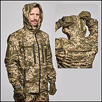 Тактична куртка армії зсу камуфляж піксель з міцного матеріалу ріпстоп, куртка військовослужбовців gear