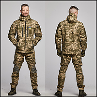 Мужская теплая армейская курточка камуфляж пиксель, куртка боевая тактическая ripstop всесезонная gear