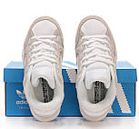 Жіночі кросівки Adidas Adi 2000 X весна-осінь замшеві повсякденні (біло сірі). Живе фото. Адідас аді, фото 4