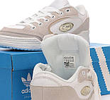 Жіночі кросівки Adidas Adi 2000 X весна-осінь замшеві повсякденні (біло сірі). Живе фото. Адідас аді, фото 5
