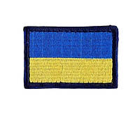 Шеврон, нарукавная эмблема с вышивкой сине - жёлтый Флаг Украины ДСНС на липучке Размер шеврона 60×40 мм