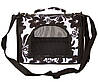 Сумка переноска для гризунів котів собак 33x24x23 см CosmoPet CP-48 (M) Black-White, фото 4