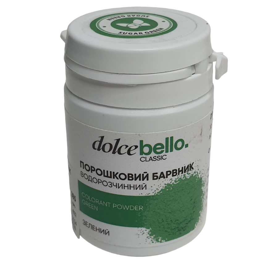 Порошковий водорозчинний фарбник Dolce Bello. Зелений. 2г, фото 1