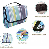 Непромокальний килимок-покривало для пікніка Килимок-сумка Складаний килимок для пляжу плед складаний 145x180