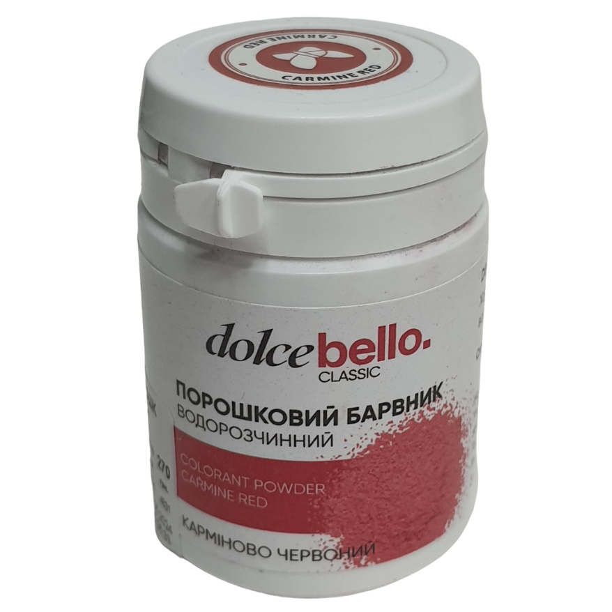 Порошковий водорозчинний барвник Dolce Bello. Карміново червоний. 25г, фото 1