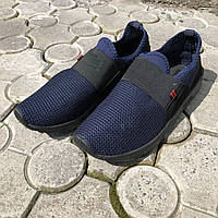 Чоловічі кросівки із сітки 44 розмір. Літні кросівки сітка, взуття для бігу. Модель 44252. MK-238 Колір: синій
