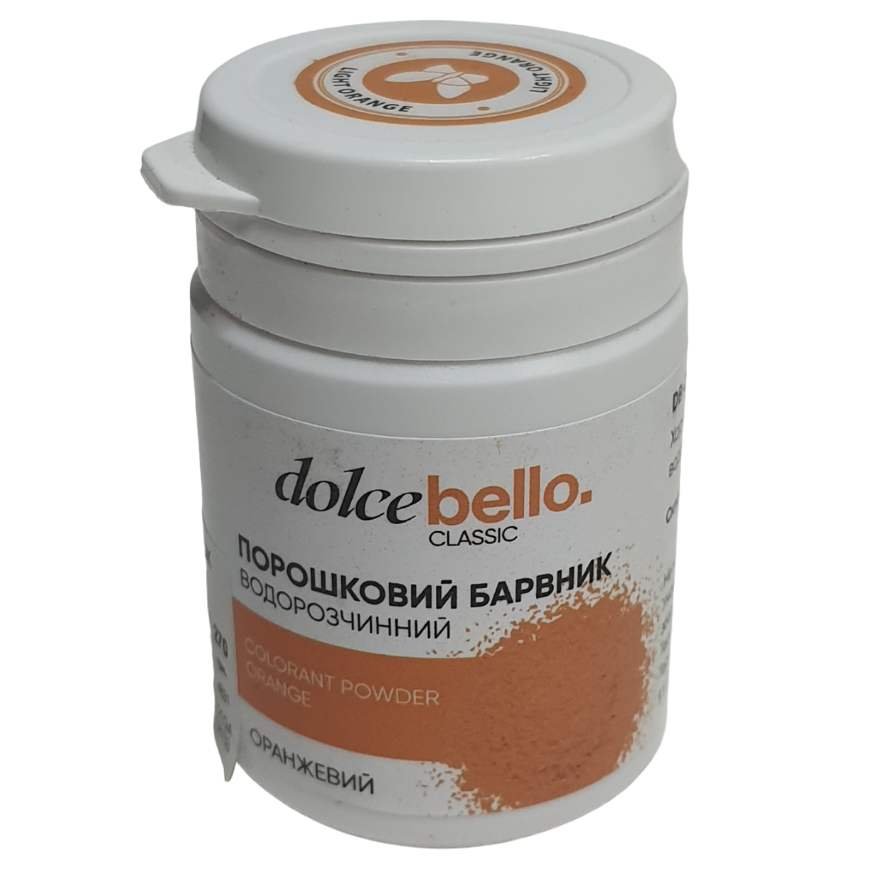 Порошковий водорозчинний барвник Dolce Bello. Помаранчевий. 2г, фото 1