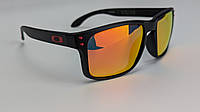 УЦЕНКА! Oakley holbrook Солнцезащитные очки в матовой черной оправе с зеркальными оранжевыми линзами от солнца