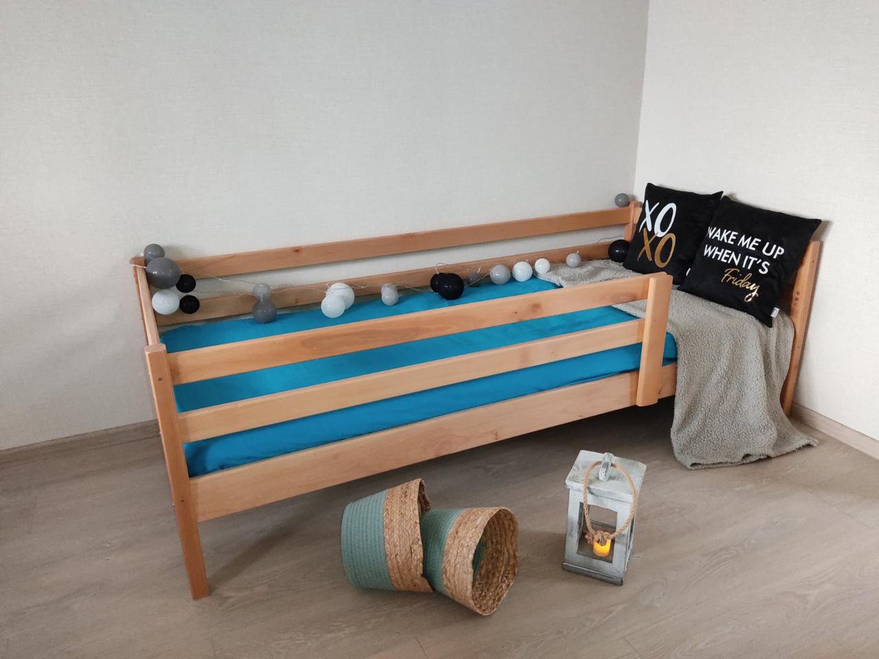Дерев'яне ліжко дитяче ЕКО 80*160 колір вільха