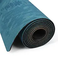 Килимок для фітнесу йоги нековзкий двошаровий професійний 183 × 68 см товщина 4 мм льон каучук Gemini Pro   JFY-0702, фото 4