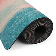 Килимок для фітнесу йоги нековзкий двошаровий професійний 183 × 68 см товщина 4 мм льон каучук Gemini Pro  JFY-0705, фото 3