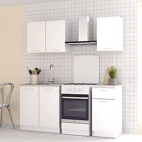 Модульна кухня з шафою під сушіння та тумбою для миття, кухній комплект для дому що складається з 4 ЛДСП модулів