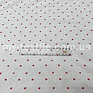 Коттон мережка в точку Серця 5 мм на молочному, фото 2