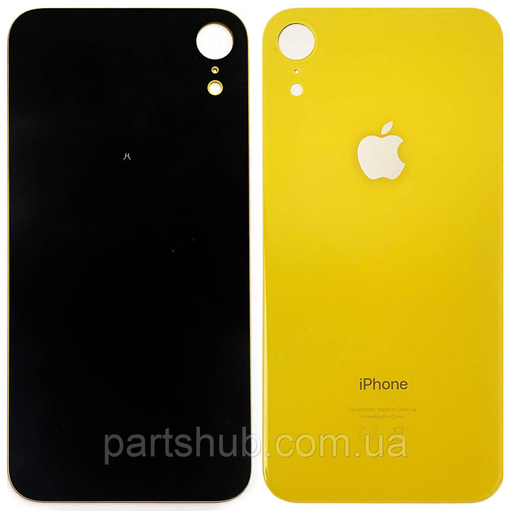 Задня кришка Apple iPhone XR (жовтий оригінал Китай з великим отвором), фото 1