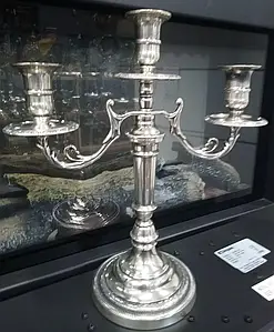 Канделябр на 3 свічки із посрібленої латуні 28х30 см Stilars Італія 141198