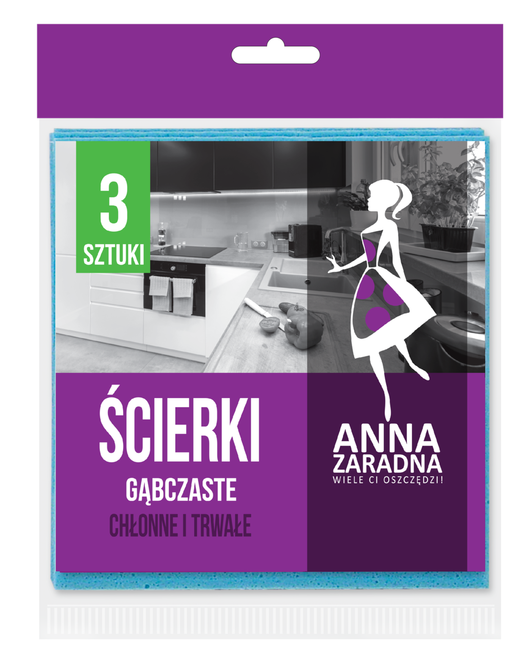 Серветки целюлозні Anna Zaradna (3 штуки)