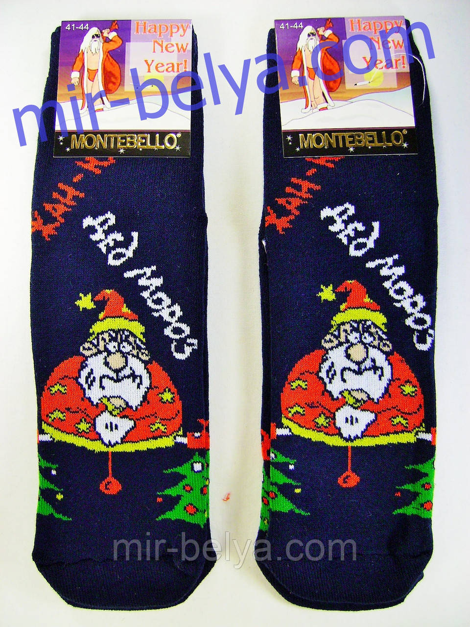 Чоловічі шкарпетки на новорічні подарунок махрові, фото 1