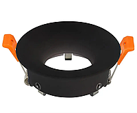 Точечный врезной светильник Horoz Electric черный под лампу MR16 круглый IP20 KARANFIL-R