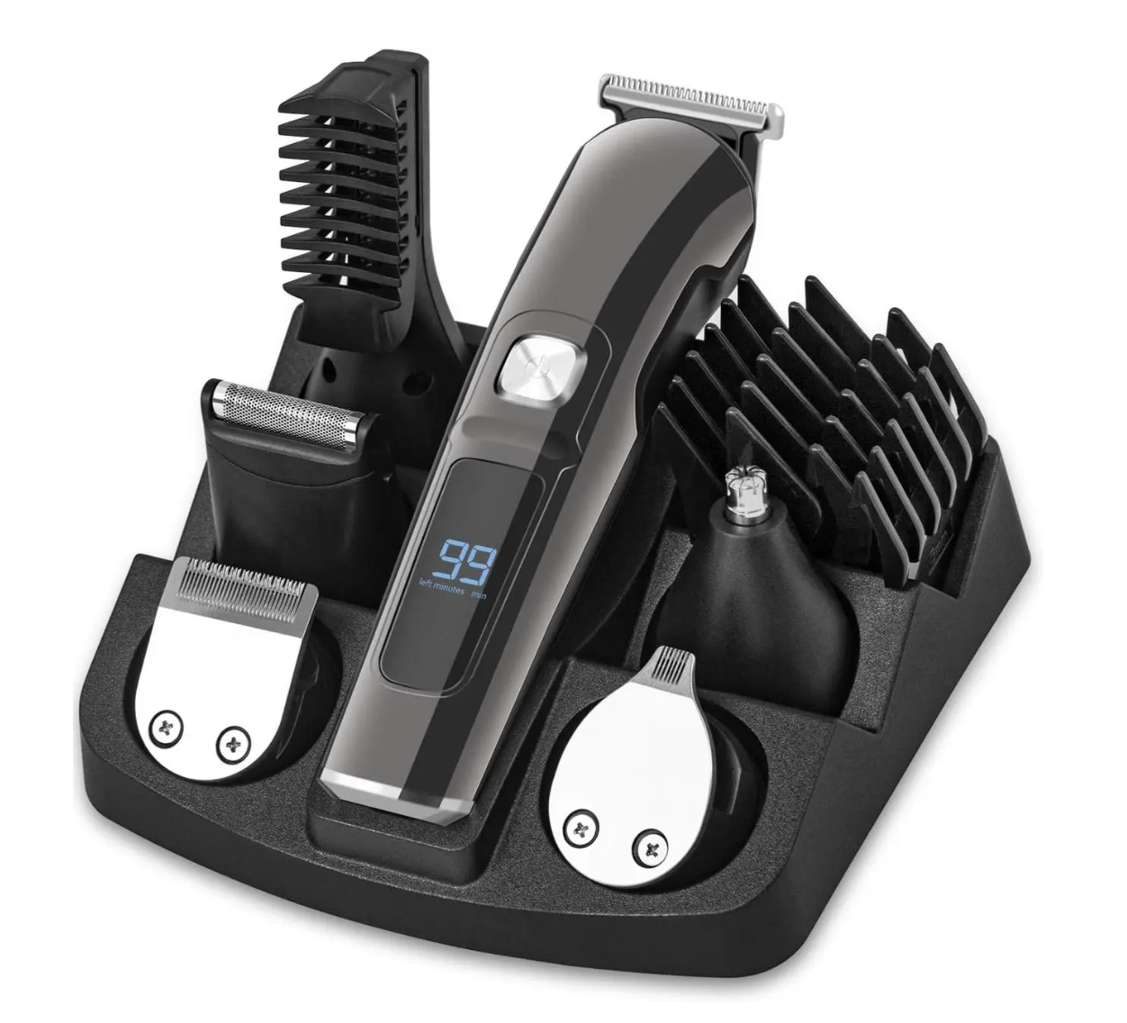 Мужской набор для стрижки волос беспроводной DSP 11в1 Триммер для стрижки аккумуляторный с дисплеем glbl - фото 5 - id-p2208043221