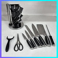 Набор кухонных ножей 8 предметов Ножи кухонные профессиональные с подставкой Ножи и принадлежности glbl