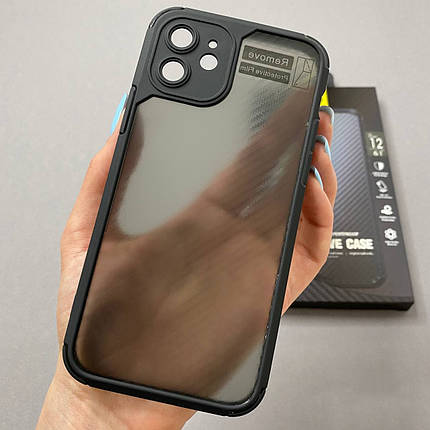 Чохол для Apple iPhone 12 протиударний із захистом для камери чохол на телефон айфон 12 чорний CPC, фото 1
