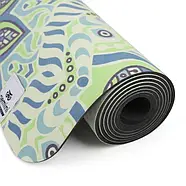 Килимок для фітнесу йоги нековзкий двошаровий професійний 183 × 68 см товщина 4 мм каучук замша Gemini Sport PSY-0890G, фото 3