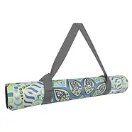 Килимок для фітнесу йоги нековзкий двошаровий професійний 183 × 68 см товщина 4 мм каучук замша Gemini Sport PSY-0890G, фото 4